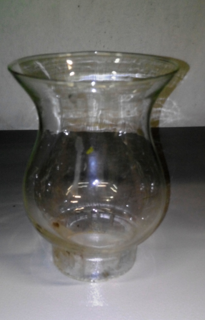 inf 0142 Lume a petrolio  in vetro n*6 ricambi glass verrè bocce diam 6,3 cm 